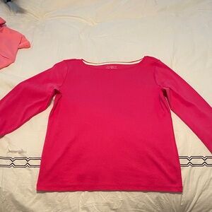 Talbots Fuchsia 3/4 Sleeve Tee